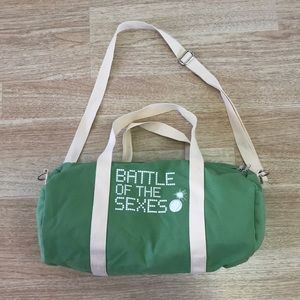 Green duffel bag from “Battle of the Sexes”